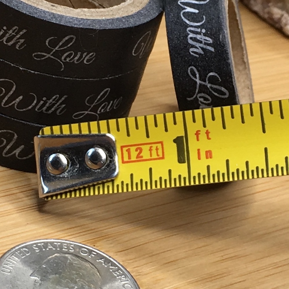 4 Rolls of Washi Tape With Love - Picture 3 of 3